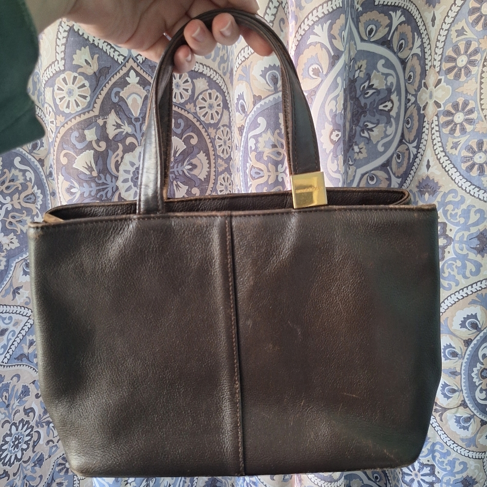 Brown Burberry Mini Bag with Gold-Tone Hardware